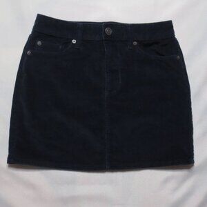 4/$14 GAP womens SKIRT blue CAREER corduroy FALL mini STRETCH navy SIZE 0